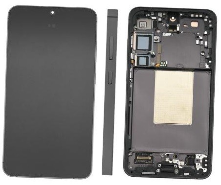Оригинальный LCD-дисплей Samsung S926 S24 Plus с сенсорной панелью и рамкой, чёрный (сервисная упаковка)