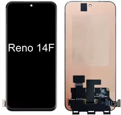Ekranas Oppo Reno 14F/14FS su lietimui jautriu stikliuku Black ORG