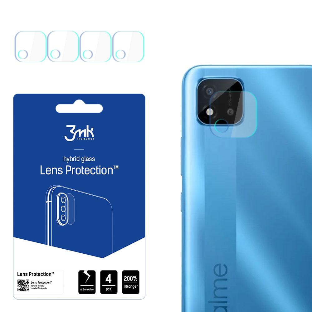 hibridinis stiklas MK FLEXIBLE GLASS LENS PROTECT REALME C11 2021 kamerai 4 vnt..