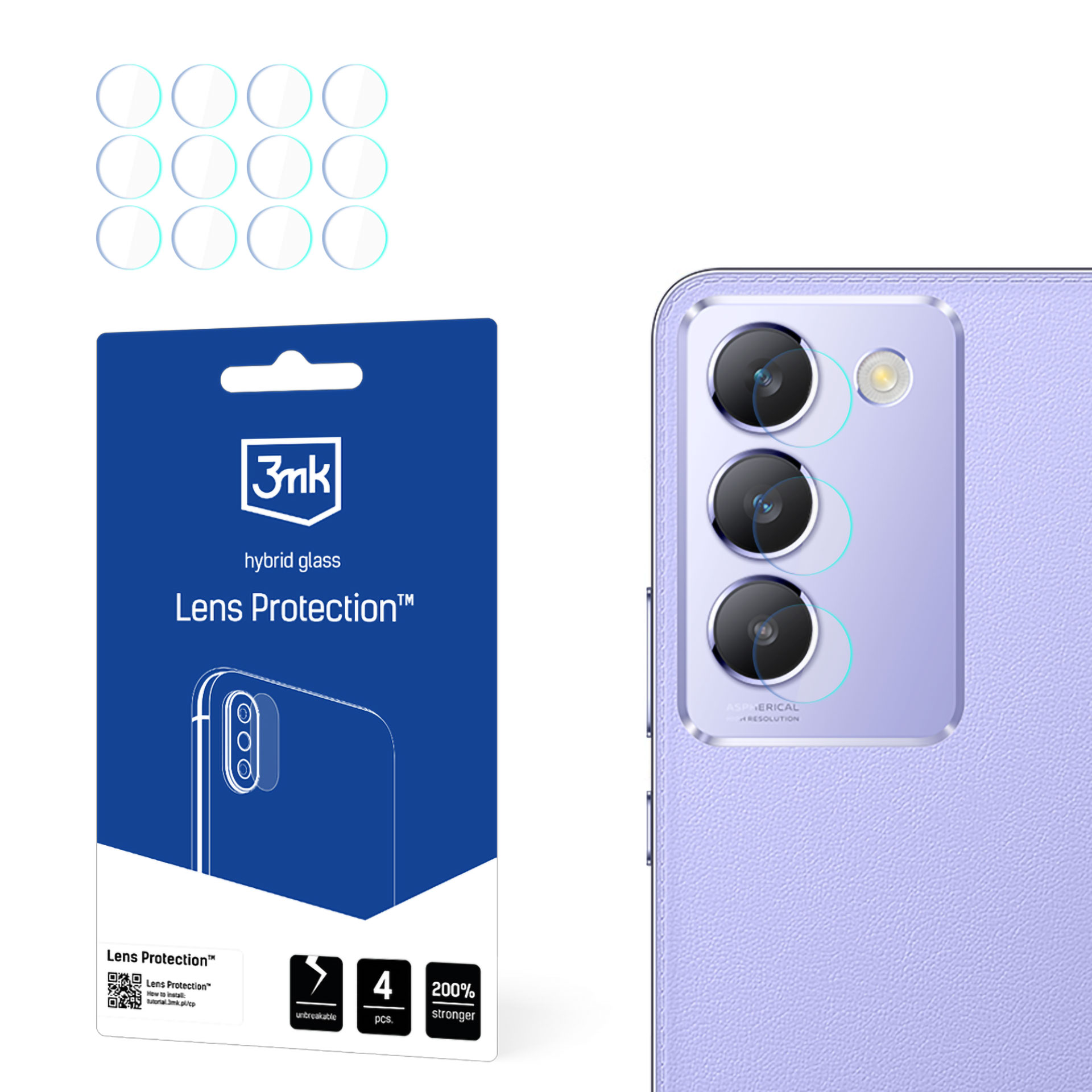 Vivo Y100 5G - 3mk Lens Protection