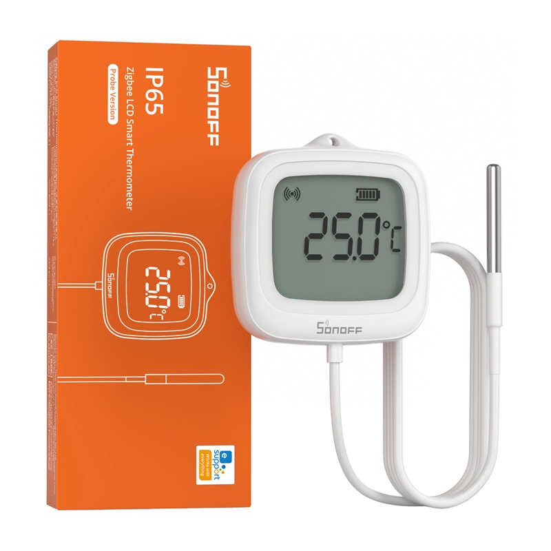 Sonoff SNZB-02LD ZigBee LCD temperatūros jutiklis su zondu