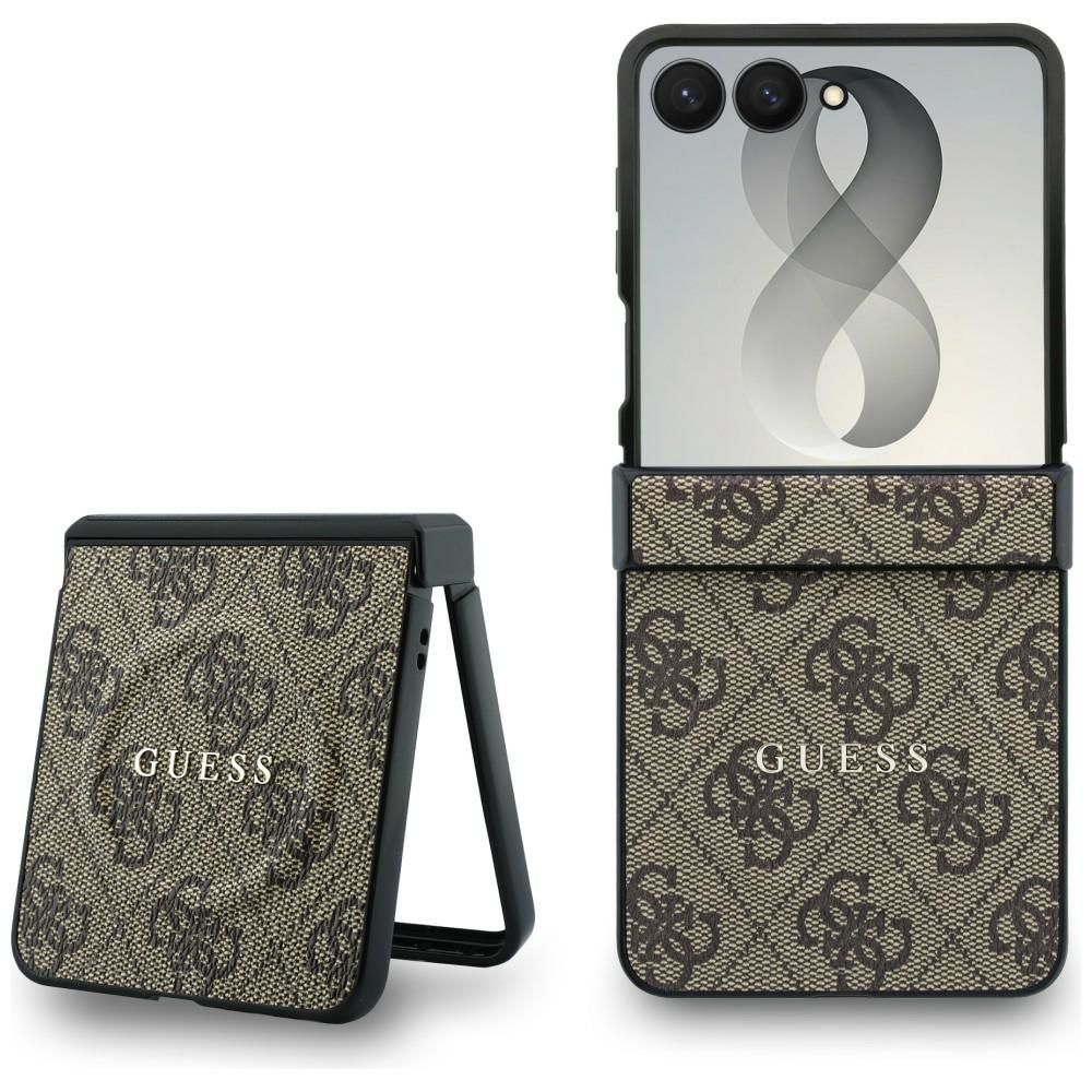 Rudas „Guess 4G Classic MagSafe“ dėklas, skirtas „Samsung Galaxy Z Flip8“