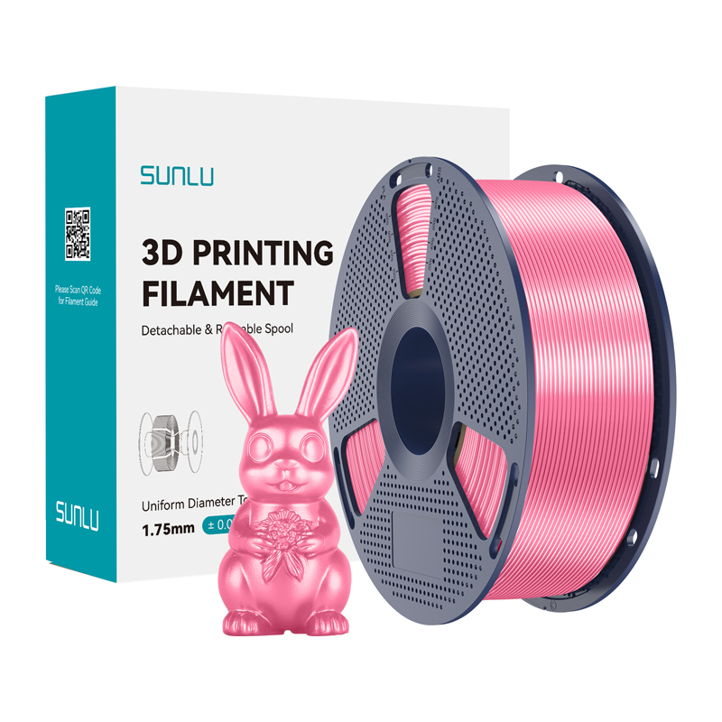 Sunlu PLA+ Silk filamentas, rožinis
