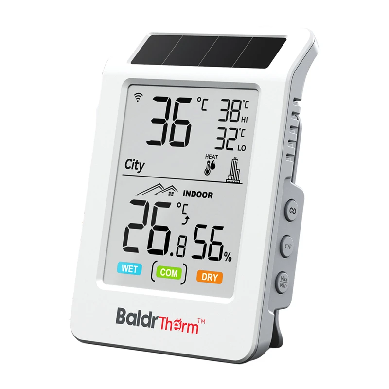 BALDRTHERM HCS596WB saulės energija maitinamas Wi-Fi termohigrometras