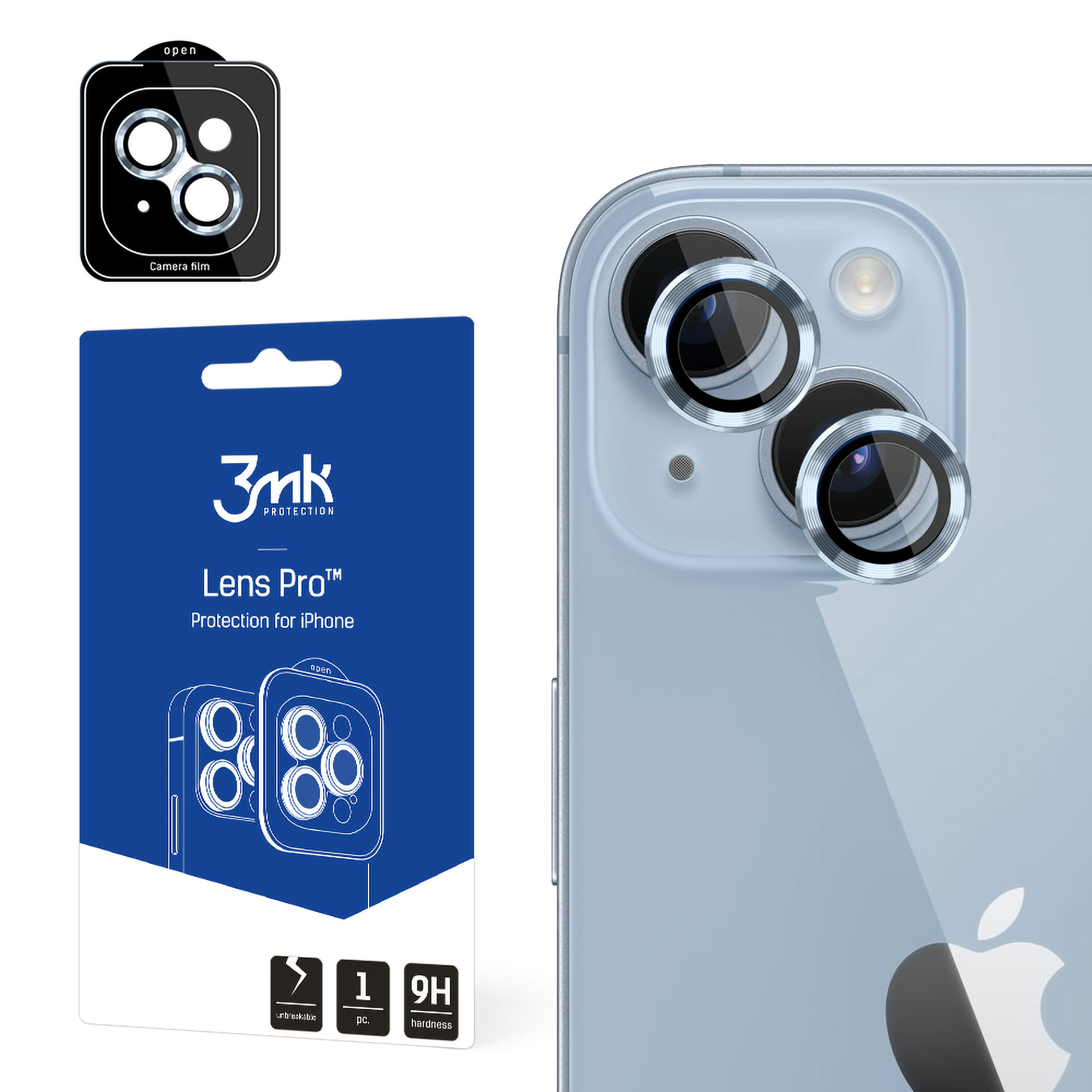 3mk Lens Protection Pro kameros dangtelis iPhone 14 - mėlynas