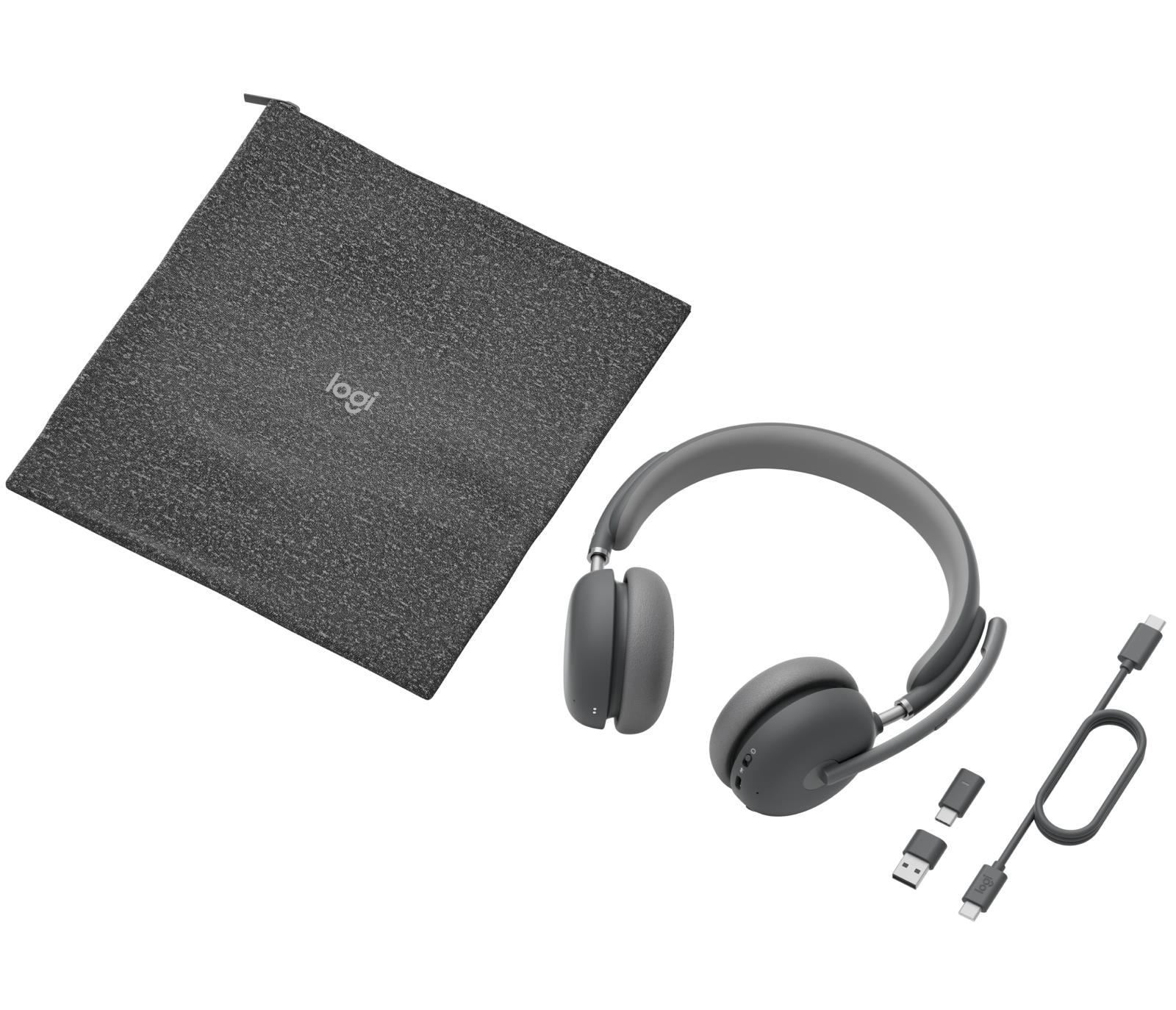 Logitech belaidės ausinės Zone 2 Wireless (981-001311) – grafito spalvos