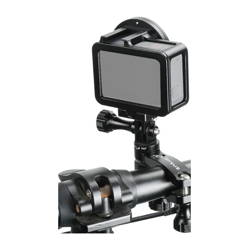 Puluz Aluminum Handlebar Mount with 360-Degree Rotation for Action Cameras (Black)