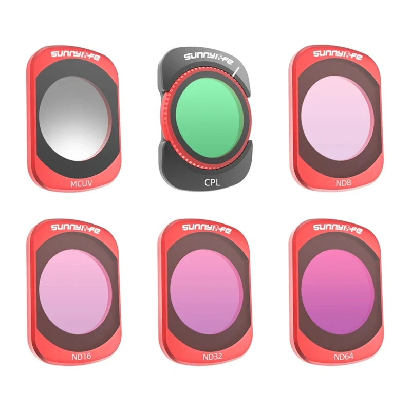 Sunnylife Pocket 4 ir Pocket 3 MCUV, CPL bei ND8/16/32/64 filtrų rinkinys