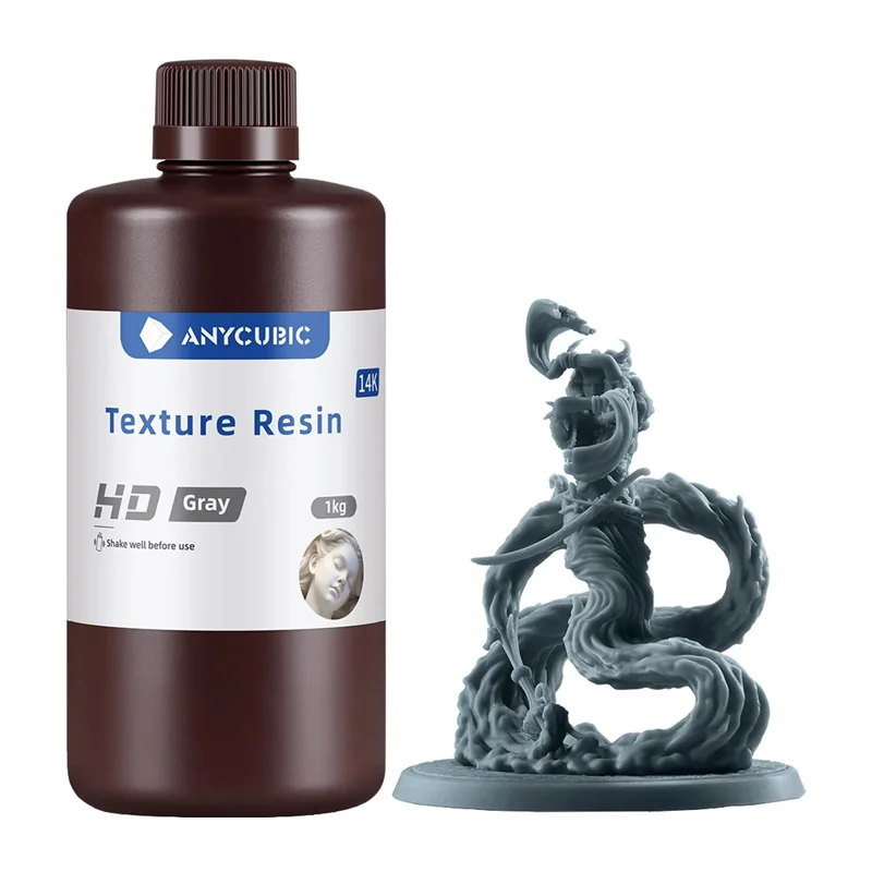 ANYCUBIC Texture Resin HD tekstūrinė derva, pilka