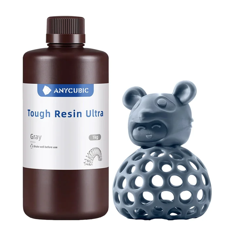 ANYCUBIC Tough Resin Ultra derva, pilka
