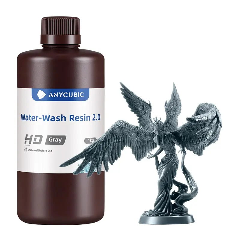 ANYCUBIC Water-Wash Resin 2.0 vandeniu plaunama derva, pilka