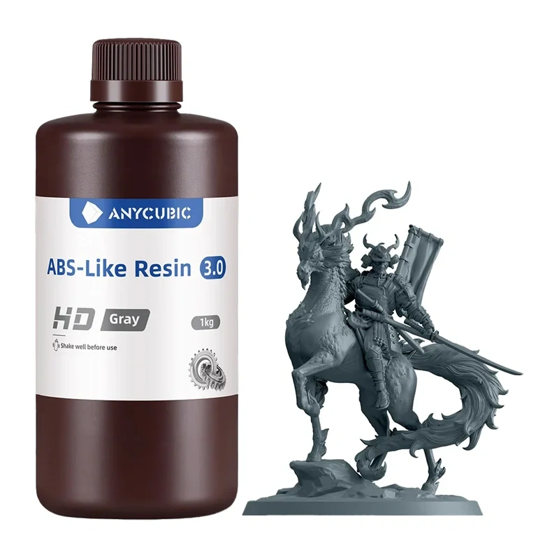 ANYCUBIC ABS tipo derva 3.0 (spalva: pilka)