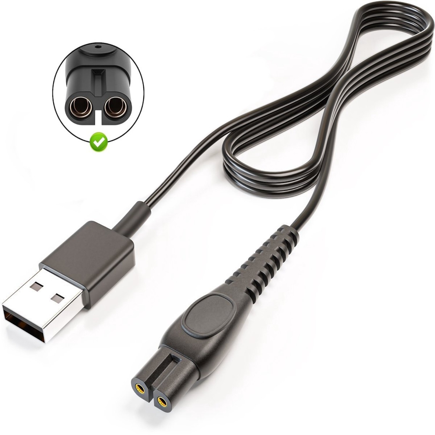 USB Charging Cable for Philips Shavers and Hair Clippers Reach CP1788/01