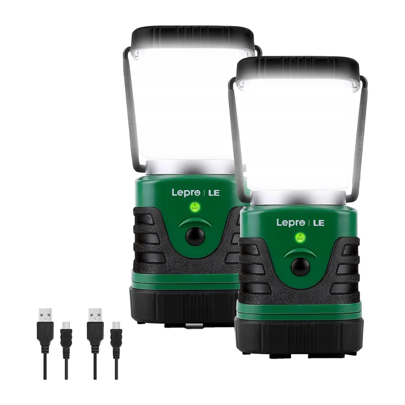 LEPRO 3300008-2 stovyklavimo lempa, 4400mAh, 2 vnt. pakuotė