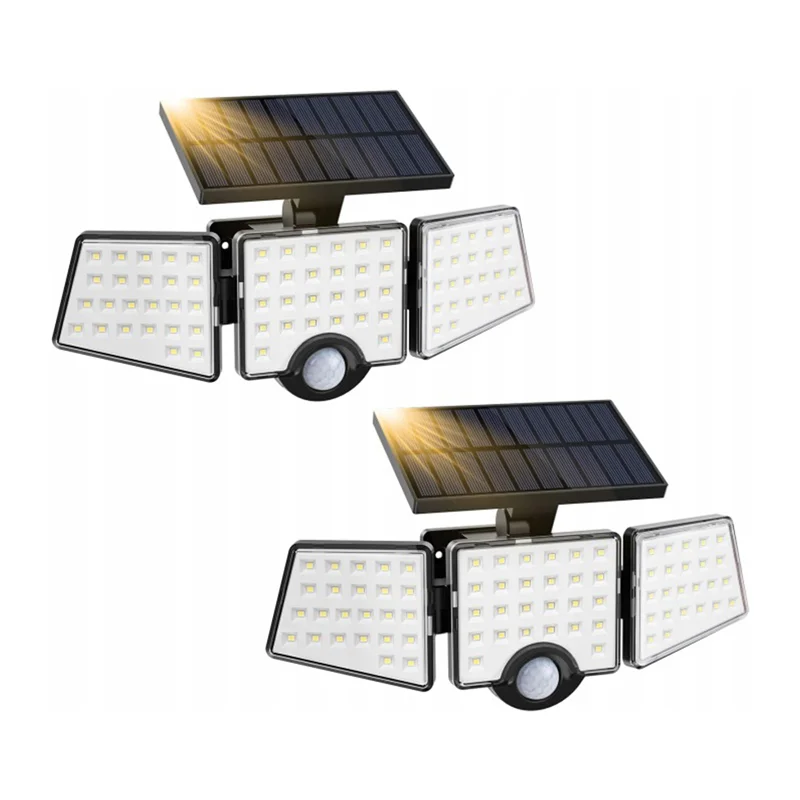 LEPRO 640003-DW-a-2 saulės energijos gatvės šviestuvas su judesio ir prieblandos jutikliais (2 vnt. pakuotė)