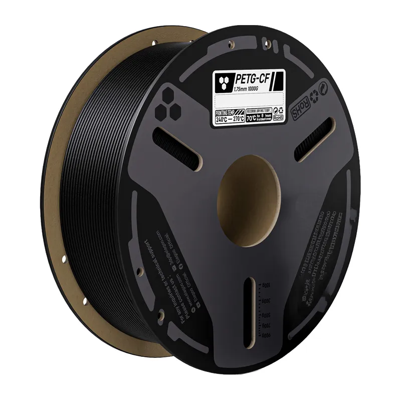 ELEGOO PETG-CF anglies pluošto filamentas (spalva: juoda) 0.5 kg