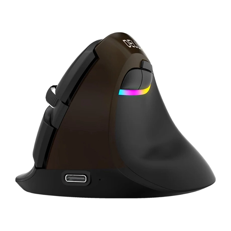 Delux M618Mini ergonominė pelė (auksinė, USB / Bluetooth / 2,4G)