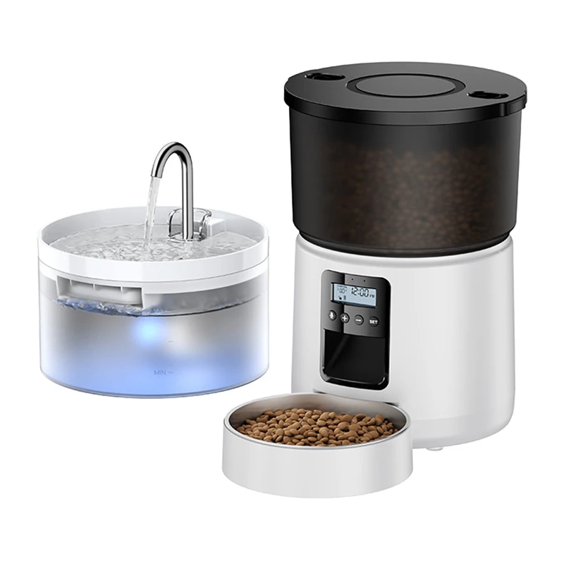 ROJECO Button 3L Food Dispenser with 2L Water Dispenser