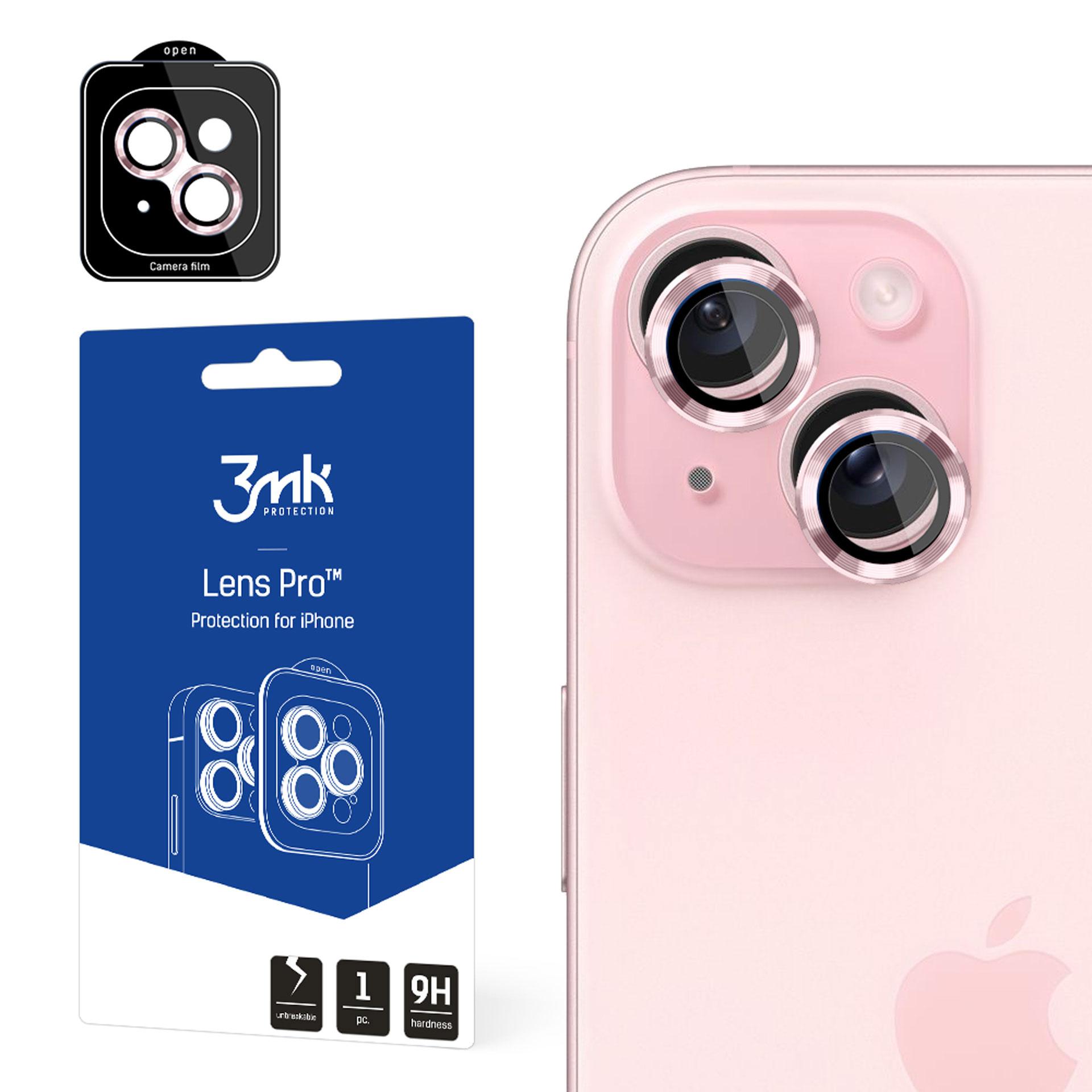 3mk Lens Protection Pro Kameros dangtelis rožinis iPhone 15