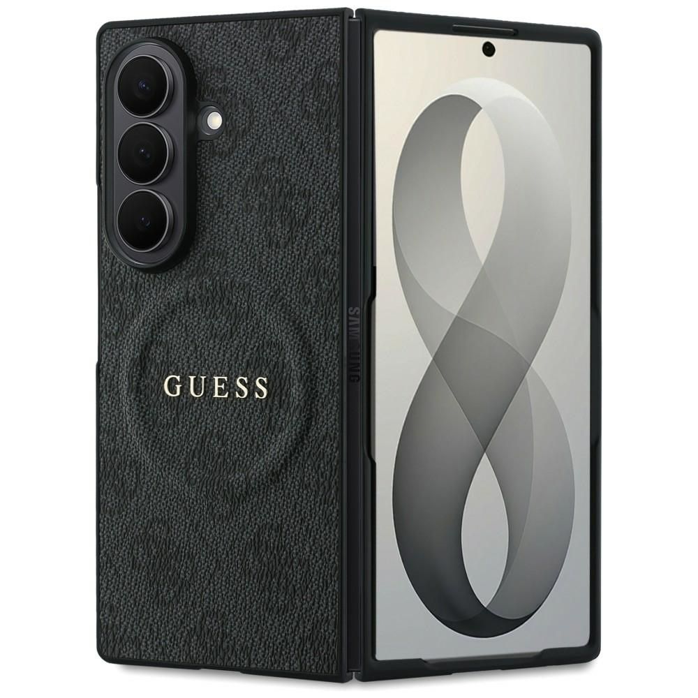 Juodas „Guess 4G Classic MagSafe“ dėklas, skirtas „Samsung Galaxy Z Fold8 Ultra“