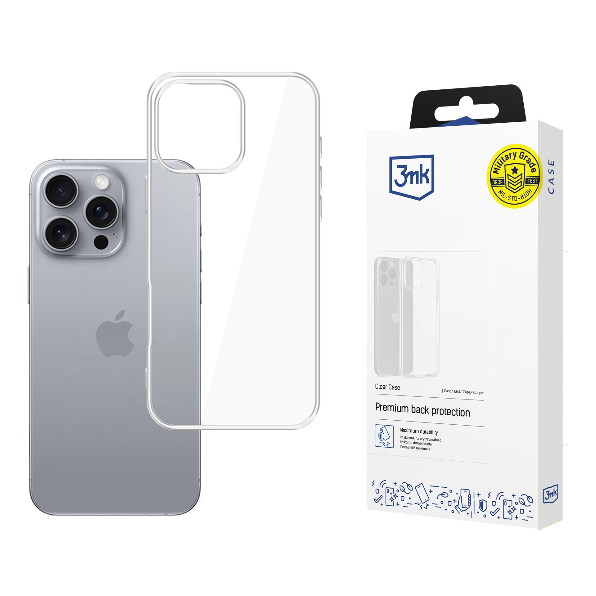 Dėklas 3mk Clear Case 1,2mm Apple iPhone 16 Pro Max