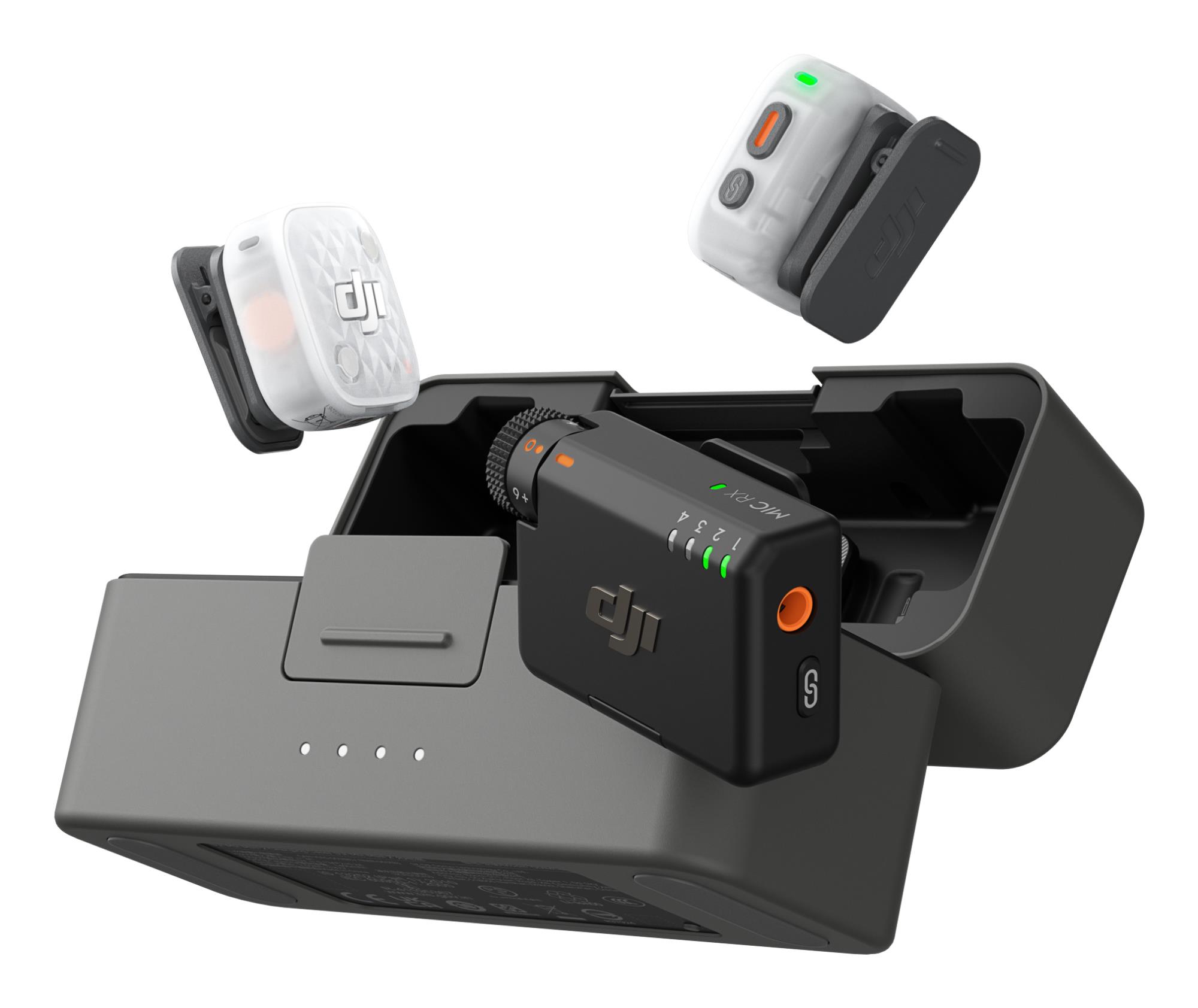 DJI Mic Mini 2S mikrofono rinkinys kamerai, 2TX + 1RX, su įkrovimu, CP.RN.00000538