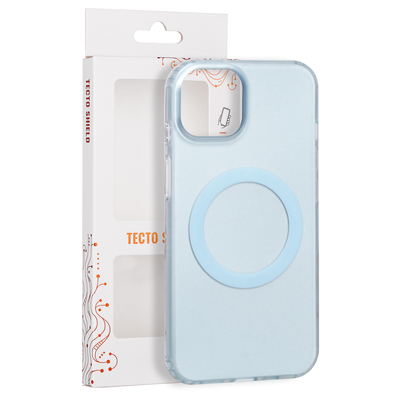 Tecto Shield Mistiq Mag dėklas, skirtas iPhone 15 6,1", mėlynas