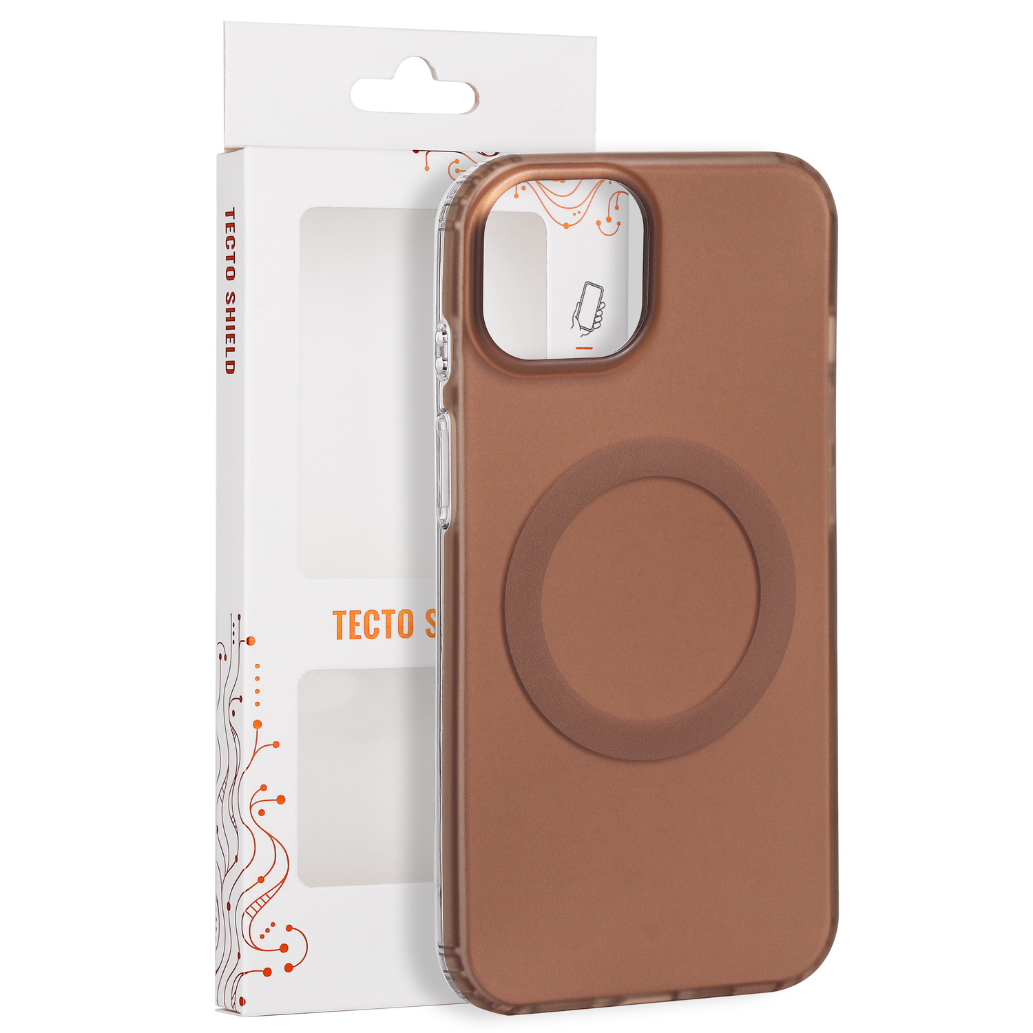Tecto Shield Mistiq Mag dėklas, skirtas iPhone 13 / 14 6,1", rudas