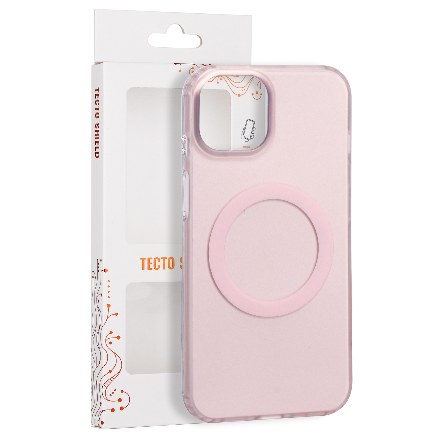Tecto Shield Mistiq Mag dėklas, skirtas iPhone 13 / 14 6,1", rožinis