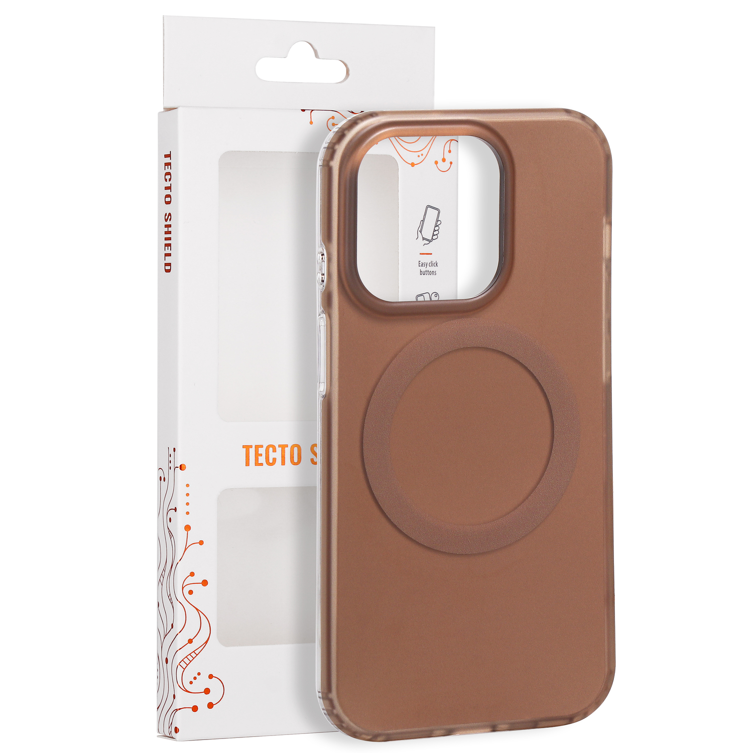 Tecto Shield Mistiq Mag dėklas, skirtas iPhone 14 Pro 6,1", rudas