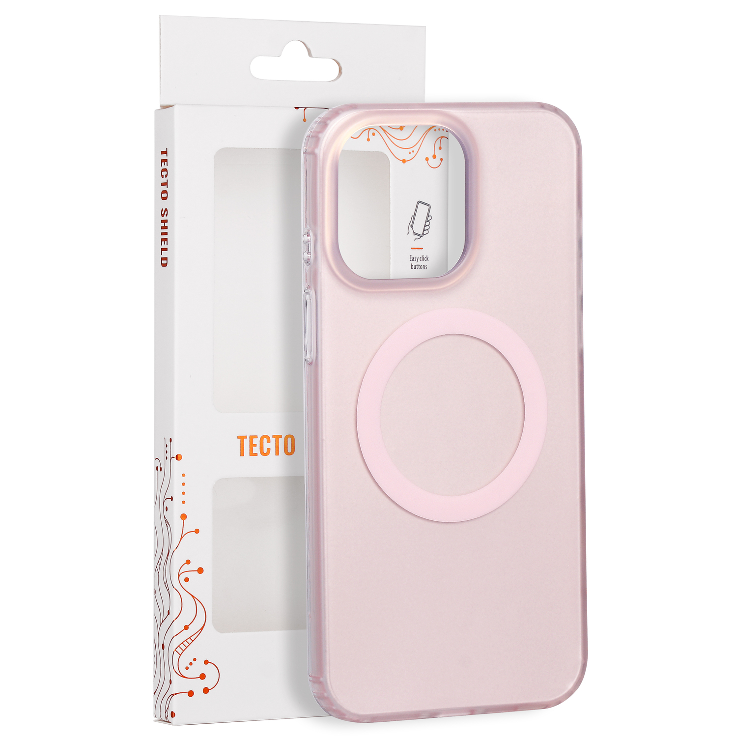 Tecto Shield Mistiq Mag dėklas, skirtas iPhone 15 Pro Max 6,7", rožinis