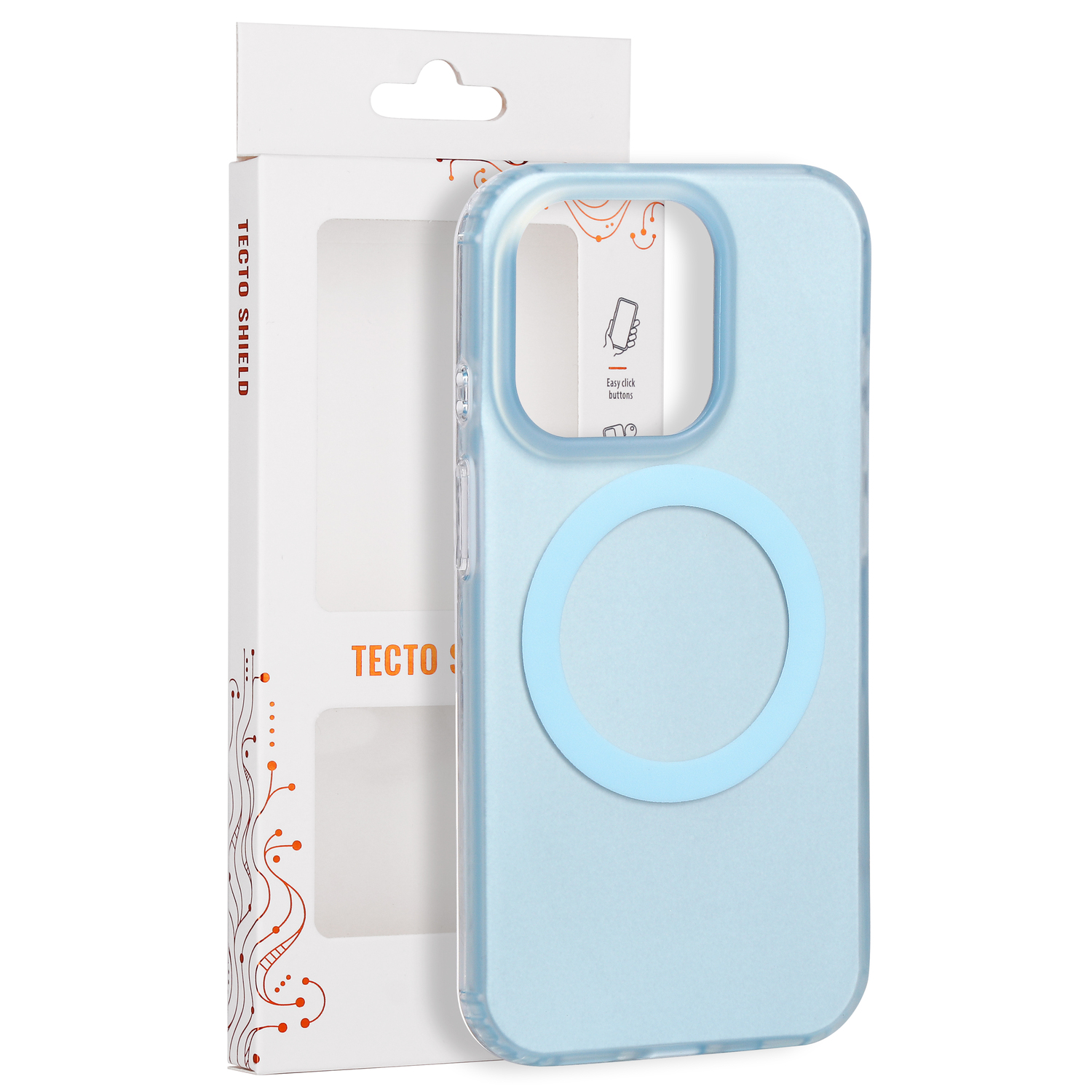 Tecto Shield Mistiq Mag dėklas, skirtas iPhone 15 Pro 6,1", mėlynas