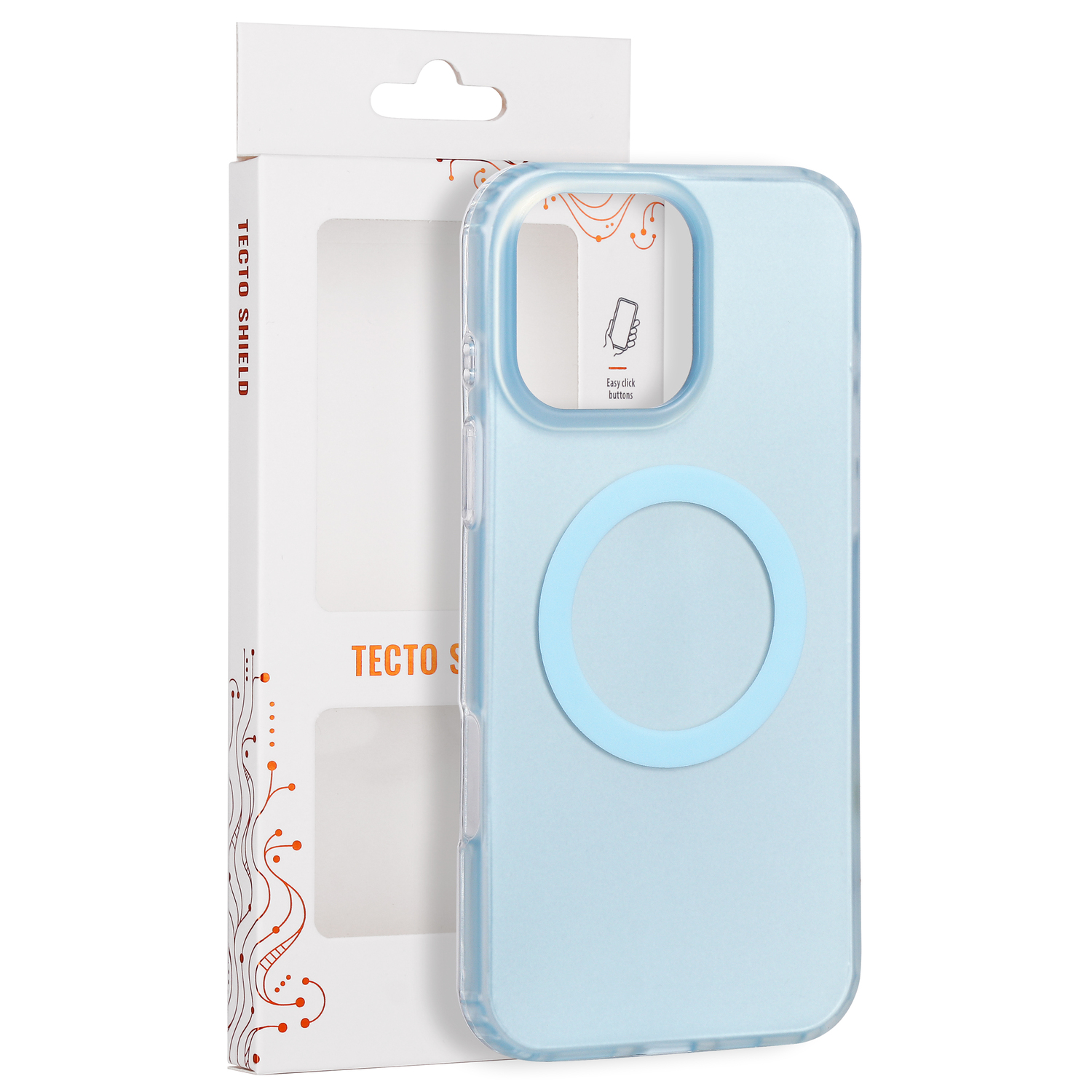 Tecto Shield Mistiq Mag dėklas, skirtas iPhone 16 Pro Max 6,9", mėlynas