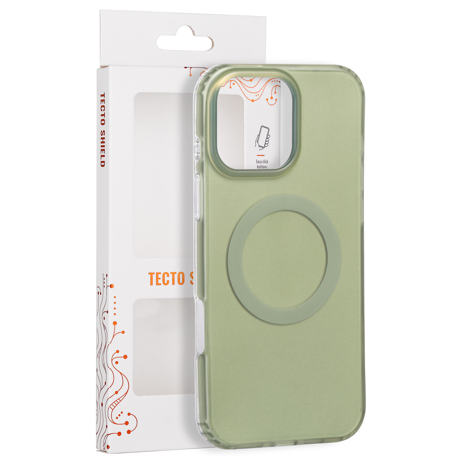 Tecto Shield Mistiq Mag dėklas, skirtas iPhone 16 Pro Max 6,9", alyvuogių spalvos