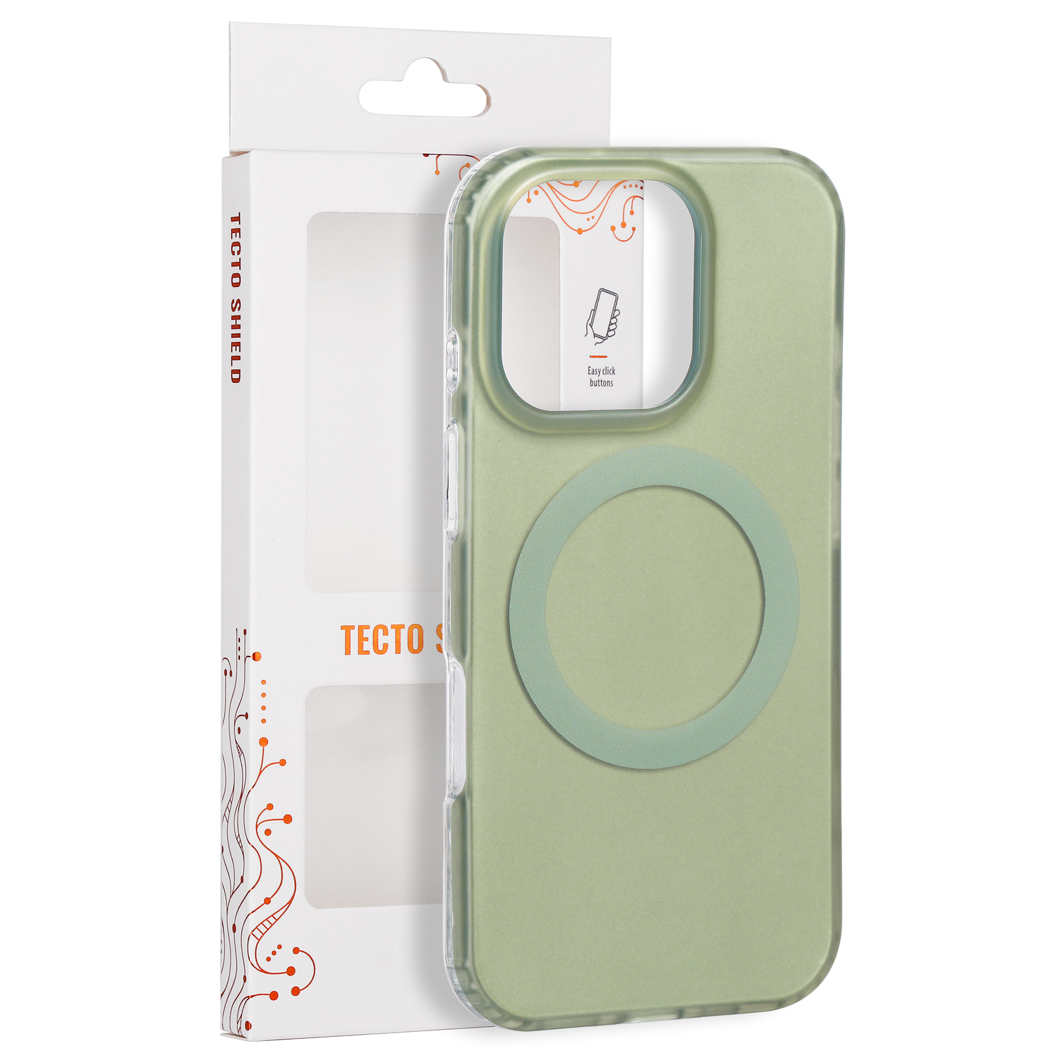 Tecto Shield Mistiq Mag dėklas, skirtas iPhone 16 Pro 6,3", alyvuogių spalvos