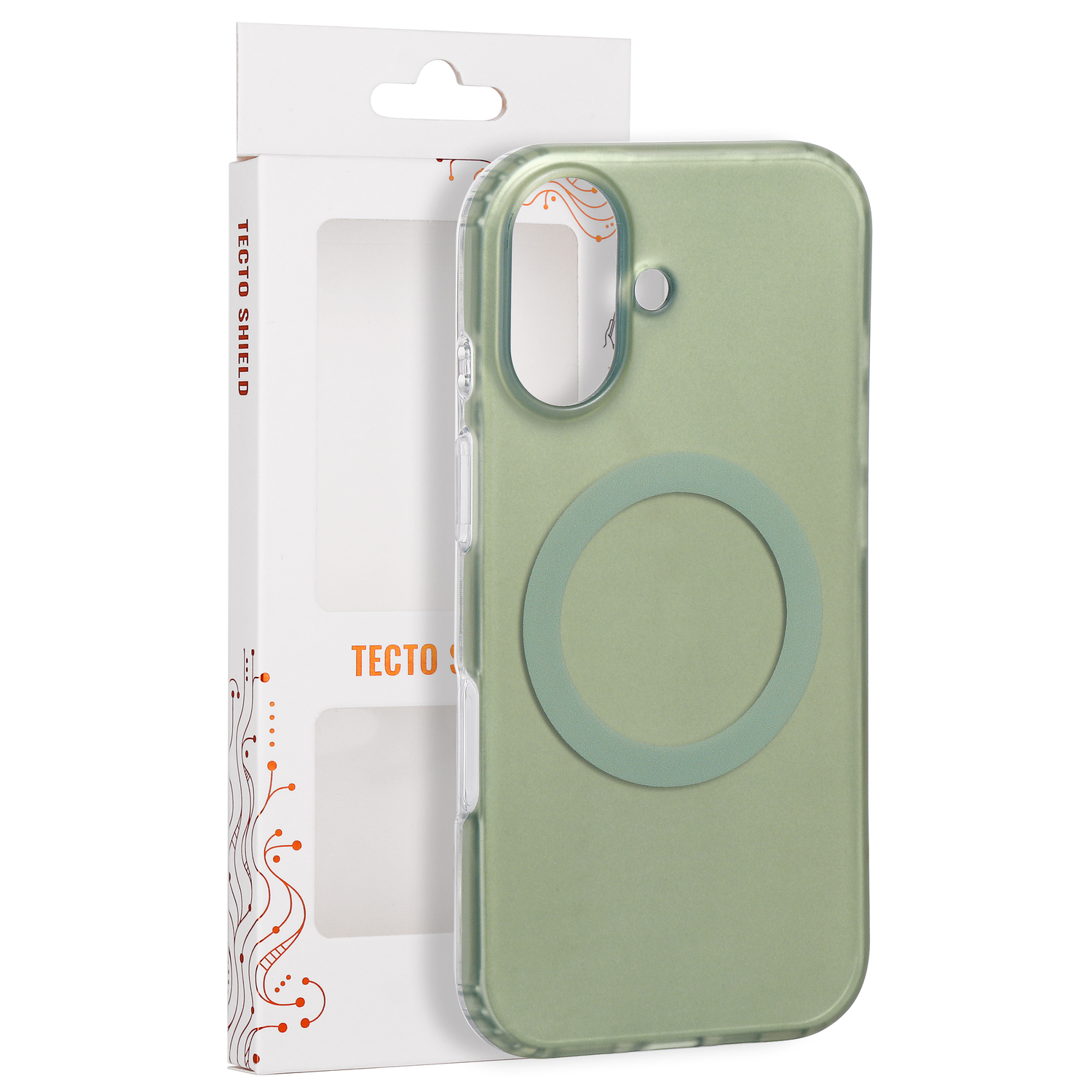 Tecto Shield Mistiq Mag dėklas, skirtas iPhone 17 6,3", alyvuogių spalvos