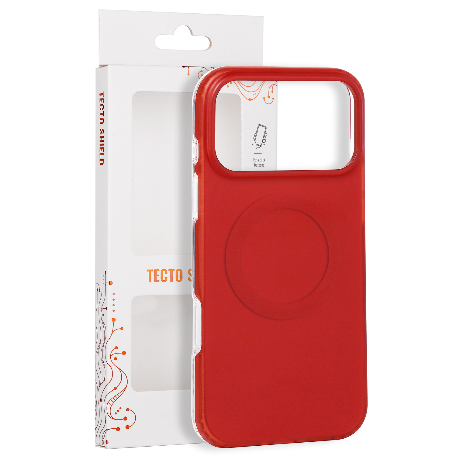 Tecto Shield Mistiq Mag dėklas, skirtas iPhone 17 Pro Max 6,9" / 18 Pro Max 6,9", raudonas