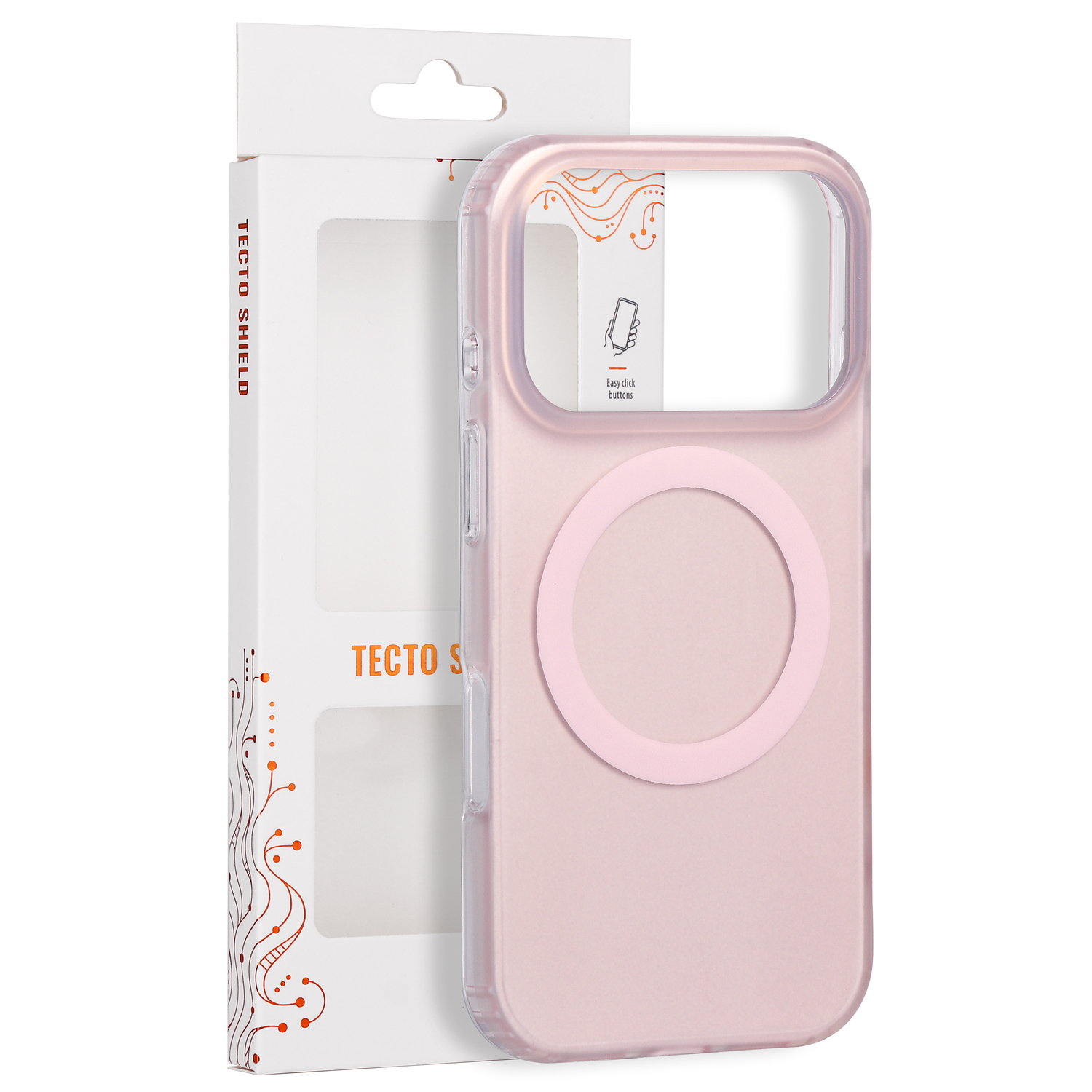 Tecto Shield Mistiq Mag dėklas, skirtas iPhone 17 Pro 6,3" / 18 Pro 6,3", rožinis