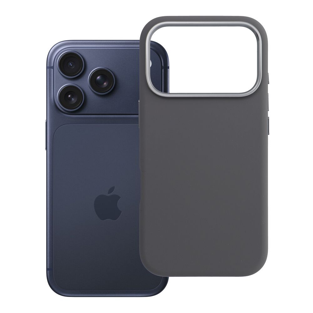 Dėklas, skirtas iPhone 18 Pro / 17 Pro Forcell F-Protect Frame Premium suderinamas su „MagSafe“ (spalva: pilka)