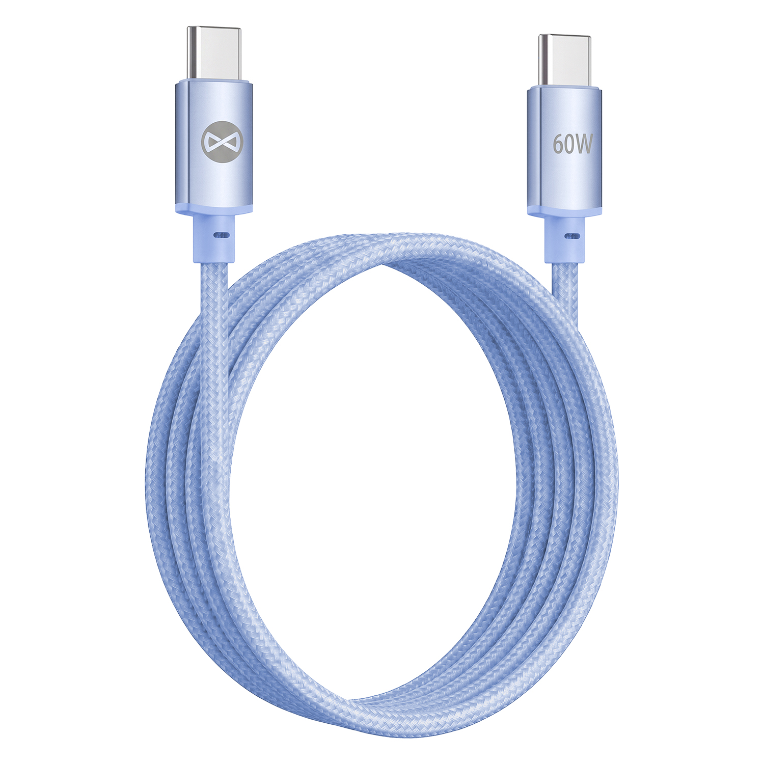 Forever Vibe laidas USB-C - USB-C 1,0 m 60W žydras
