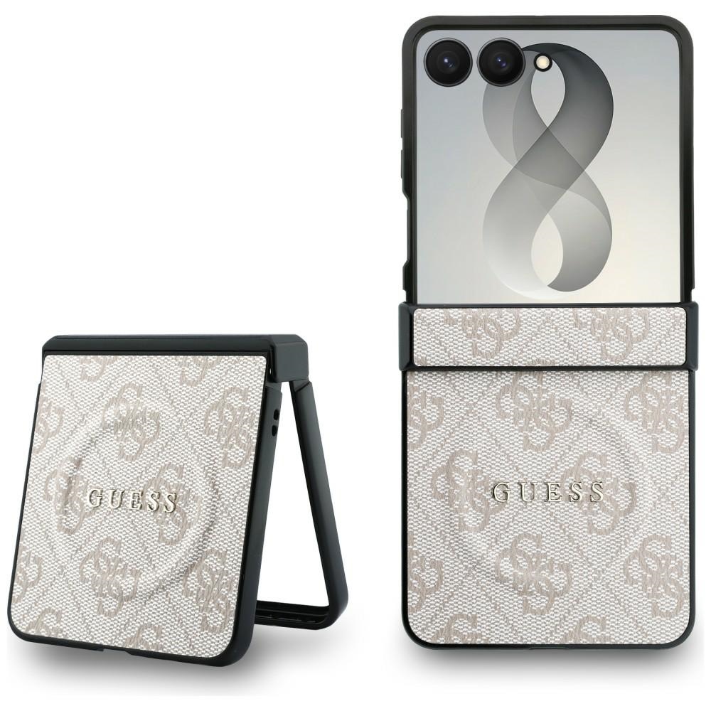 Rausvas „Guess 4G Classic MagSafe“ dėklas, skirtas „Samsung Galaxy Z Flip8“