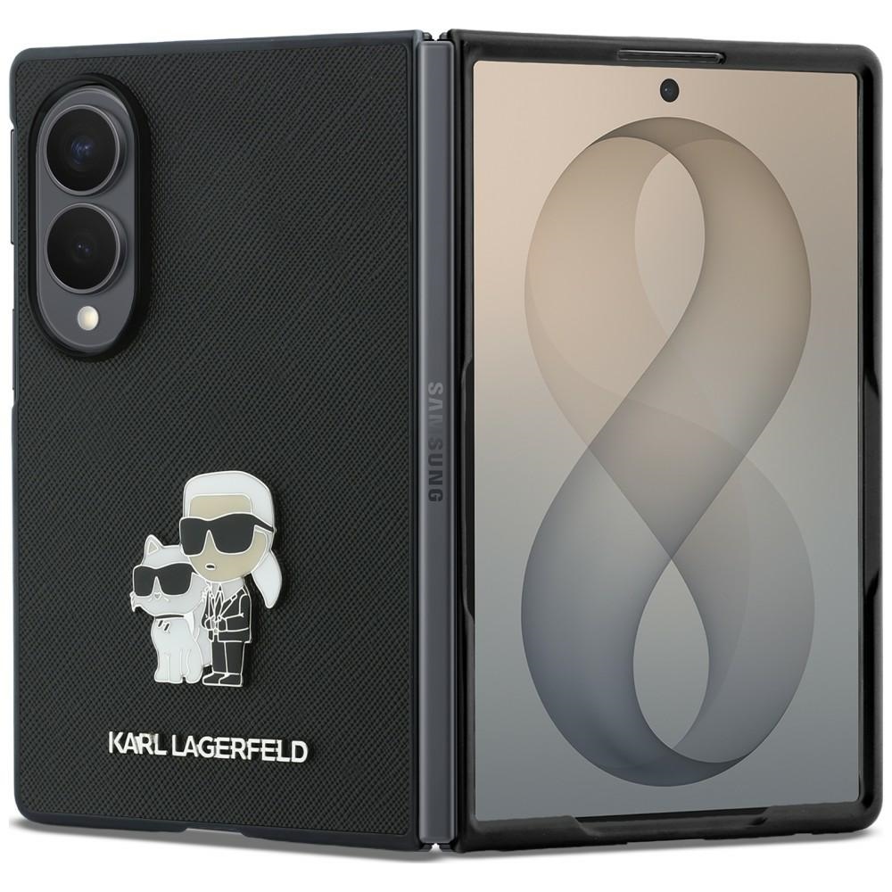 Juodas dėklas „Karl Lagerfeld Saffiano K&C Pin“, skirtas „Samsung Galaxy Z Fold8“