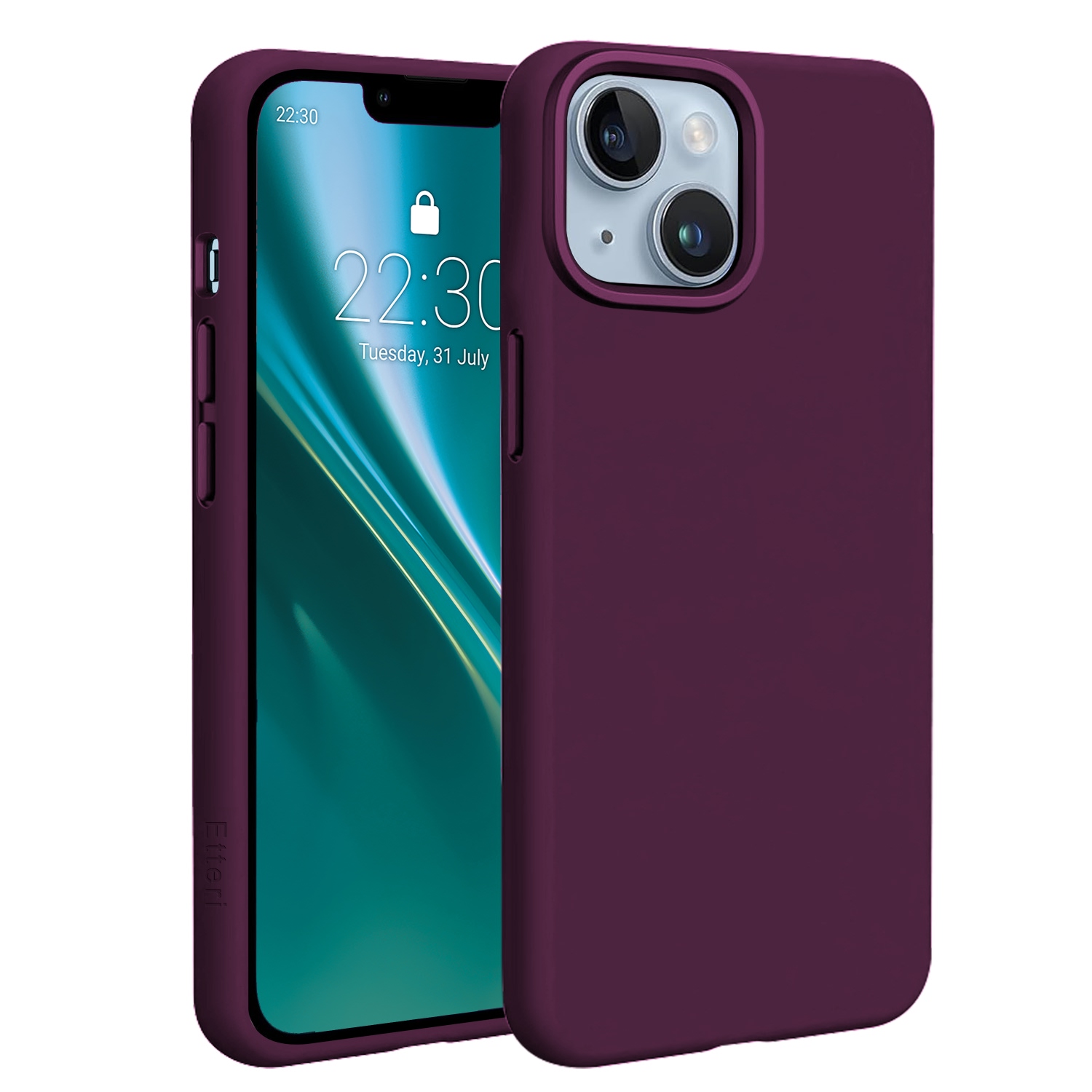 Etteri Silicone Mag dėklas, skirtas iPhone 14 6,1 col., tamsios vyšnių spalvos