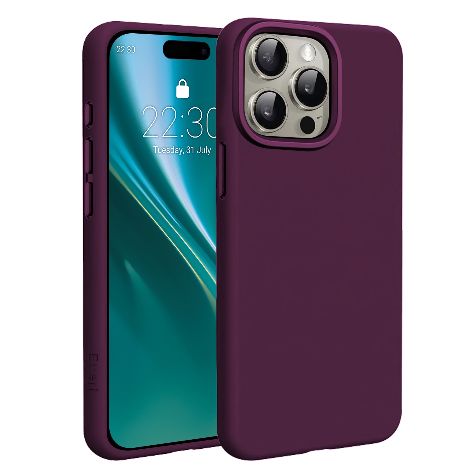 Etteri Silicone Mag dėklas, skirtas iPhone 15 Pro 6,1 col., tamsios vyšnių spalvos