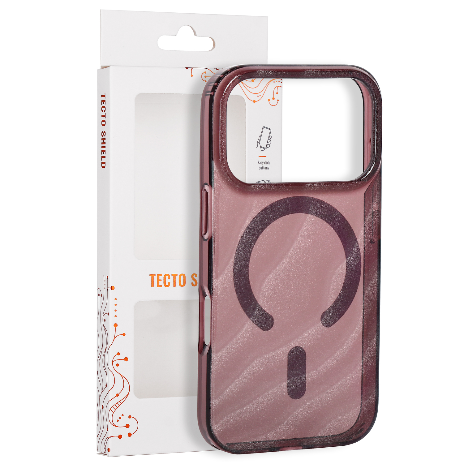 „Tecto Shield Desert Mag“ dėklas, skirtas iPhone 17 Pro 6,3" / iPhone 18 Pro 6,3", raudonmedžio spalvos