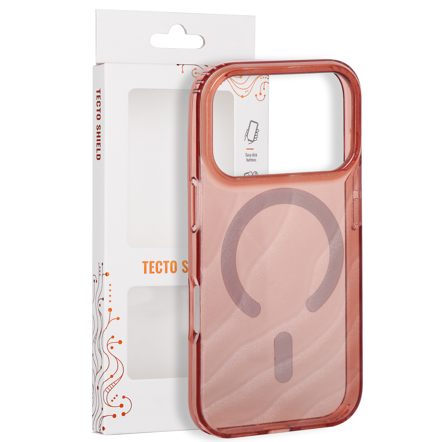 „Tecto Shield Desert Mag“ dėklas, skirtas iPhone 17 Pro 6,3" / iPhone 18 Pro 6,3", terakotos spalvos