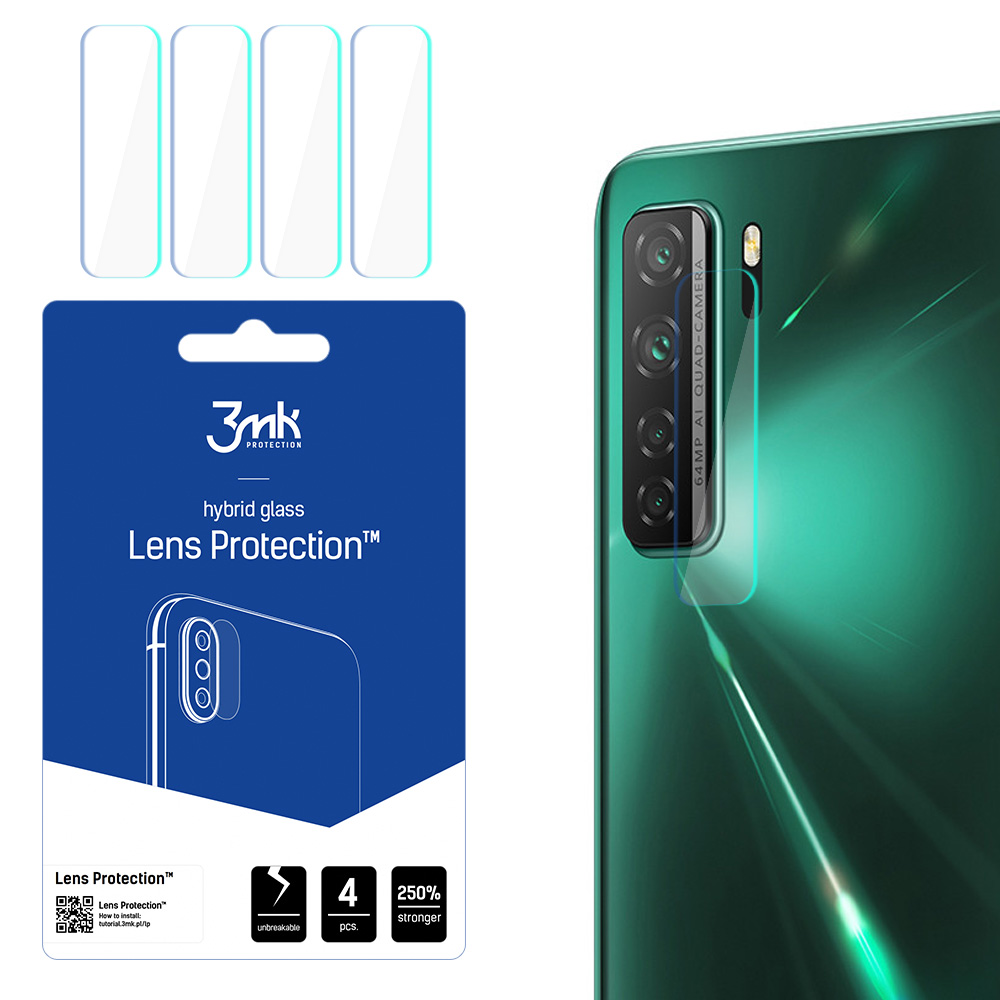 Hibridinis stiklas 3MK Hibridinis stiklas kameros HUAWEI P40 LITE 5G skirtas kamerai 4 vnt.