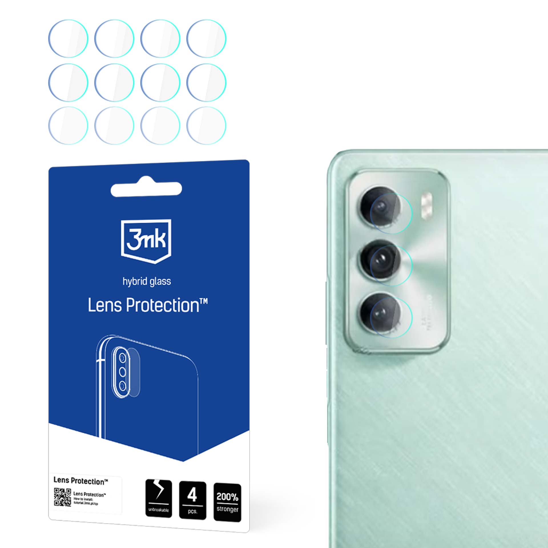 Kameros dangtelis 3mk Lens Protection Oppo Reno 12