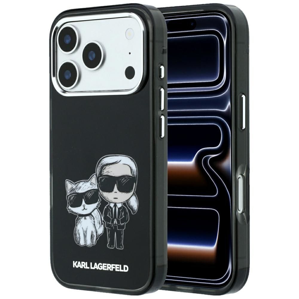 KARL LAGERFELD dėklas, skirtas IPHONE 18 Pro /17 Pro suderinamas su „MagSafe“ (Bodies Sketch) (spalva: juoda)