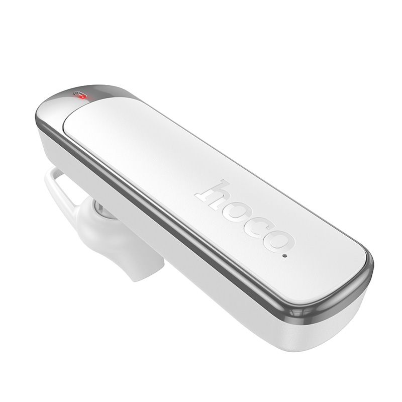 Hoco E201 belaidė monofoninė ausinė su mikrofonu, ENC, Bluetooth 6.0, 130 mAh, balta